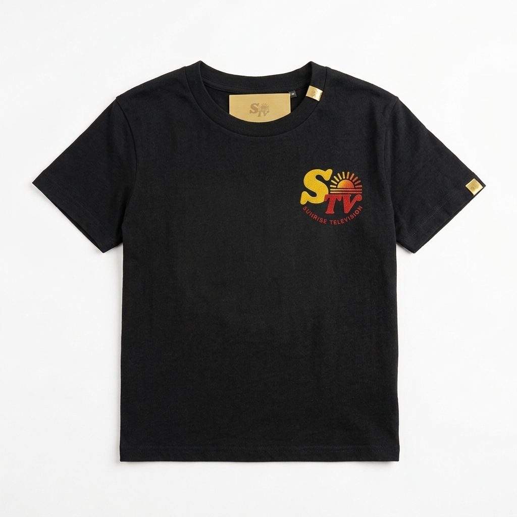 T-shirt Noir logo sur poitrine
